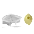Leaf shaped silicone resin mold for DIY candle holder tray and storage organizer - Lemon