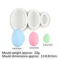 Three-cavity egg silicone mold for Easter fondant with finished sample dimensions - 2# Triple Easter Eggs / Gray