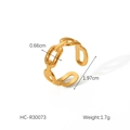 Detailed dimensions of 18K gold plated chain ring showing width and inner diameter - Chain Shape Style (HC-R30073)