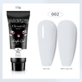Weißes festes Nagelverlängerungsgel in 15g Tube mit matten und glänzenden Farbmustern - 15ml 02 Weiß