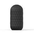 Black wavy silicone face ice roller massage tool for facial contouring with max fill line - New Bag Black