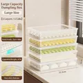 5-layer stackable food-grade dumpling storage box with lids for fridge freezing - Large - 5 Pack
