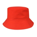Classic bright red cotton bucket hat for men and women providing sun protection - Red