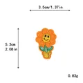 DIY sunflower embroidered patch for clothing decoration measuring 3.5cm by 5.3cm - GZ-2780 With Adhesive Backing