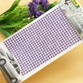 Detailed sheet of purple 3mm acrylic crystal rhinestones for DIY car and craft decoration - 4mm / Purple