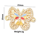 Macro-opname vlinder hanger met afmetingen 21x16mm en gewicht 2g specificaties - Stijl 3 (Multicolor Emaille)
