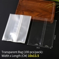 Transparente Lebensmittelverpackungen für Snacks, 10x13,5 cm Beutel, 100 Stück pro Packung - 100er Pack / 10x13.5cm