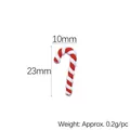 Rot-weißer Mini-Zuckerstangen-Anhänger aus Kunstharz, 10x23mm für DIY-Bastelarbeiten - Rot