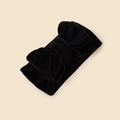 Black corduroy baby headband with oversized bow knot for soft comfortable infants wear - 18.5*8.5cm / Black