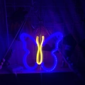 Blue and yellow butterfly LED neon light for bedroom wall decoration and gifts - 1-2W / Butterfly Blue Warm White
