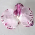 Testa di orchidea bianca artificiale con macchie viola per decorazioni fai-da-te - Pellicola 3D Viola N. 3 (Grande)