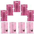 Pink spider web disposable party favor bags with handle holes for festive decorations - Gift Bags 10PCS