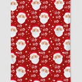 Christmas dishcloth with red background, Santa Claus pattern, and HO HO HO print - Mjbt66-10（1pc)
