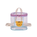Mochila infantil de PVC transparente morada y azul con lindo parche de tigre amarillo - Tigre / Azul