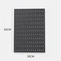 Large black wall pegboard 42x30cm organizer for home office and gaming room - Extra Large Long Board - Black