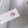 Octagon cut purple crystal stud earring with titanium steel screw back on white card - Single Piece / Rose Pink