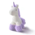 Regenbogen Einhorn Plüsch Schlüsselanhänger mit lila Mähne für Mädchen Rucksäcke - Regenbogen-Einhorn / 12cm Anhänger / Lila