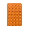 Portable bright orange silicone phone case suction pad with strong 40-cup adhesive grip - Double-Sided Style (80-Suction Cup) / Orange