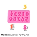 Rosa Silikonform mit Zahlen 0-9 für DIY Fondant und Schokoladen-Kuchendekorationen - Stil 2 (Zahlen) / Rosa