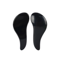 Dual pack of black detangling hairbrushes with soft bristles for wet and dry hair - Quiet Black