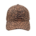 Detail of classic leopard print baseball cap with soft texture and curved brim - Brown Black Classic Casual Leopard (Series C-3)