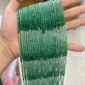Faceted emerald green natural stone beads strands for jewelry making - Sorted Green Agate 3mm