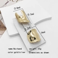 Minimalist gold alloy hairband clip featuring a sleek geometric punk style for ponytails - 2-Piece Set No. 25 (MY030-25)