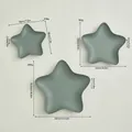 Star-shaped iron dessert tray set dimensions for small, medium, and large sizes - Gray