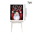 Christmas chair cover featuring JOY Santa print with size dimensions for home decor - Santa Claus JOY