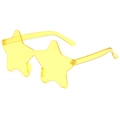 Star-shaped rimless sunglasses for kids in bright translucent yellow party style - Yellow