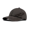 Gorra de béisbol gris oscuro lavada con bordado Sport lateral y placa metálica - Gris