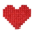 Palloncino in alluminio a cuore pixel rosso per proposte e decorazioni murali - Parete di Sfondo a Cuore / Rosso