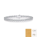 Bracciale a bolle in moissanite argento con certificato di autenticità GRA ufficiale - Bianco Argento (Moissanite 2.5mm Con Certificato GRA)