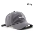 Dunkelgraue Baumwoll-Baseballkappe mit Awesome-Stickerei und verstellbarem Band - Verstellbar / Grau