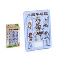 Three Kingdoms magnetic sliding puzzle toy in light blue frame with cartoon characters - Three Kingdoms Purple (P668-88)