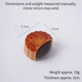 Miniatur PVC Mondkuchen Modell mit traditionellem Reliefdesign und 3,7 cm Größe - Rote Bohnenpaste Füllung (Wort: Beautiful Flowers Full Moon)