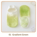 Calze yoga pilates antiscivolo in cotone sfumato verde con impugnature in silicone - Taglia unica / Verde Sfumato