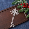 Clear acrylic snowflake key ornament with crystal texture for Christmas tree hanging - Key 16CM (1PC)