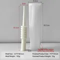Spiral tapered long pillar candle silicone mold with 20.5cm height dimension view - Long Semi-Circular Pillar F337