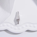 Cuenta irregular de plata S925 martillada estilo barroco para creación de joyas - Oro Blanco