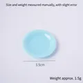 Mini assiette de poupée en plastique bleu clair de 3,5 cm pour cuisine DIY - Diamètre 3.5cm / Bleu