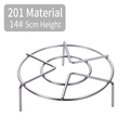 Thickened 304 stainless steel trivet rack model 14 in 5cm height for pressure cookers - 201 Series / Diameter 14cm / 5cm