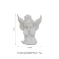 Modern white resin praying angel sculpture statue for home decor, 10cm height - Small Kneeling Angel (Thinking Right)