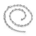 Collar minimalista de acero inoxidable plateado con cierre de langosta y cadena extendible - Color Acero (KN200047-KFC)