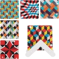 DIY diamond painting coaster set of 6 with geometric patterns and white metal stand - XIN013 Geometric / No Stand/OPP Bag