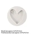 Stampo cuore in silicone A89, 5,5cm per fondente DIY e artigianato in gesso profumato - Cuore / Grigio