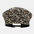 Klassieke baret met luipaardprint voor dames met stijlvol bruin en zwart patroon - Platte Baret