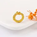 Golden dragon-shaped charm bead with textured finish for jewelry making accessory - 5# Sand Gold Dragon Ring
