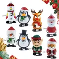 Set da 8 giocattoli natalizi a carica con Babbo Natale, pinguino e renna figure - Giocattolo a Molla Natalizio 8 pezzi Set C