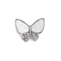 Detail view of butterfly brooch with iridescent mother of pearl and crystal inlay - Butterfly (Style 3)